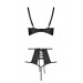 Комплект белья Passion TASMINA SET L/XL black, лиф, высокие трусики с корсетом сзади
