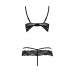 Комплект белья SARIA SET OpenBra black S/M - Passion Exclusive: стрэпы: откртый лиф, стринги