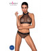 Белье с открытым доступом Passion MOONLIGHT SET S/M black, топ, стринги