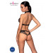 Белье с открытым доступом Passion MOONLIGHT SET S/M black, топ, стринги