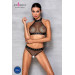 Белье с открытым доступом Passion MOONLIGHT SET S/M black, топ, стринги