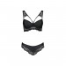 Комплект з еко-шкіри та мережива Loona Set black XXL/XXXL - Passion, бра і трусики