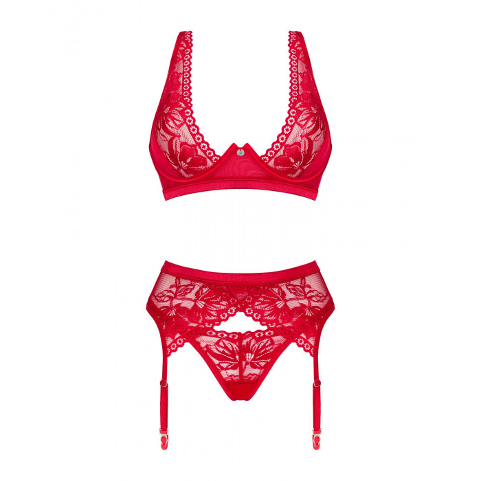 Obsessive Lacelove cupless 3-pcs set M/L