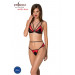 Комплект белья Passion PEONIA SET L/XL red, бра, трусики
