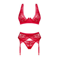 Obsessive Lacelove cupless 3-pcs set XL/2XL