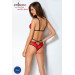 Комплект белья Passion PEONIA SET XXL/XXXL red, бра, трусики