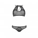 Комплект: бра, трусики з ажурним декором та відкритим кроком Ursula Set black S/M — Passion