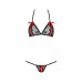 Комплект білизни MELISSA BIKINI black XXL/XXXL - Passion: ліф зі шнурівкою і трусики стрінги