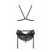 Комплект с открытым доступом Passion DELIENA SET L/XL black, лиф, стринги, пояс для чулок