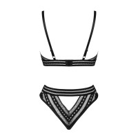 Комплект білизни Obsessive Natilya 2-pcs set M/L, black, бюстгальтер, трусики
