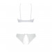 Комплект: бра, трусики з ажурним декором та відкритим кроком Ursula Set white S/M — Passion