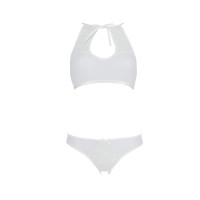 Комплект: бра, трусики з ажурним декором та відкритим кроком Ursula Set white S/M — Passion Комплект: бра, трусики з ажурним декором та відкритим кроком Ursula Set white S/M — Passion