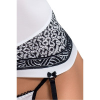 (SALE) Корсет з пажами SUELO CORSET white L/XL - Passion Exclusive, трусики, шнурівка (SALE) Корсет з пажами SUELO CORSET white L/XL - Passion Exclusive, трусики, шнурівка