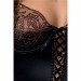 Корсет с пажами BRIDA CORSET black XXL/XXXL - Passion Exclusive, трусики, шнуровка
