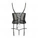 (SALE) Корсет с пажами PERDITA CORSET black L/XL - Passion Exclusive, стрэпы,трусики, укороченный