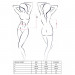 Корсет с пажами GRACIA CORSET black L/XL Passion, трусики, полупрозрачный