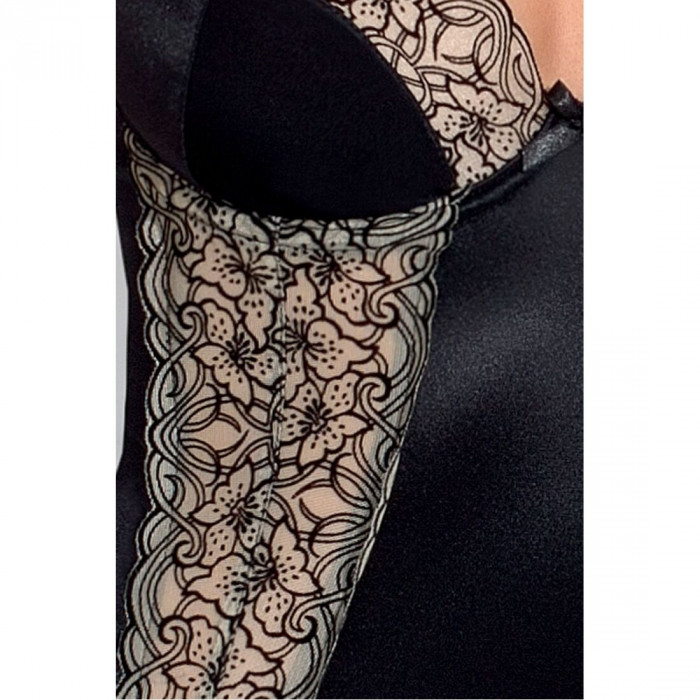 Корсет с пажами MONTANA CORSET black L/XL — Passion Exclusive, трусики