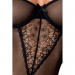 Корсет с пажами VELIA CORSET black S/M - Passion Exclusive, трусики, полупрозрачный