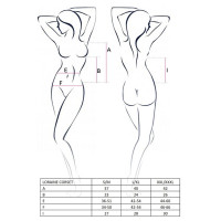 Корсет з пажами LORAINE CORSET red L/XL - Passion Exclusive, трусики