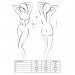 Корсет с пажами XENA CORSET white S/M - Passion, трусики, цветочный узор, полупрозрачный