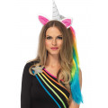 Обруч рог единорога Leg Avenue Magical Unicorn Headband, с радужной гривой