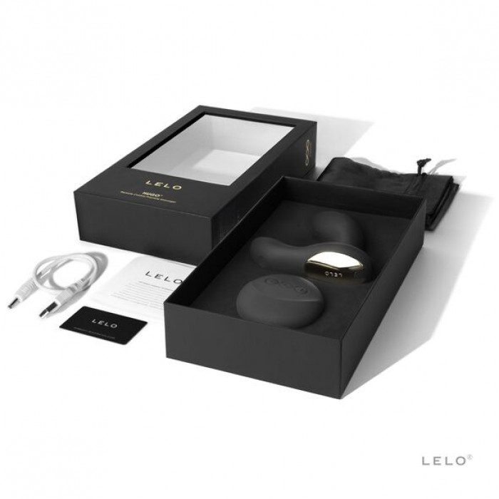 Массажер простаты LELO Hugo Black, 2 мотора, пульт ДУ, управление движением
