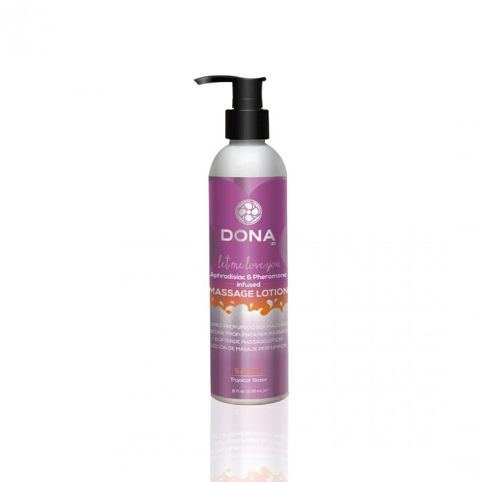 Масажний лосьон DONA Sassy – Tropical Tease (235 мл) зволожувальний з афродизіаками та феромонами