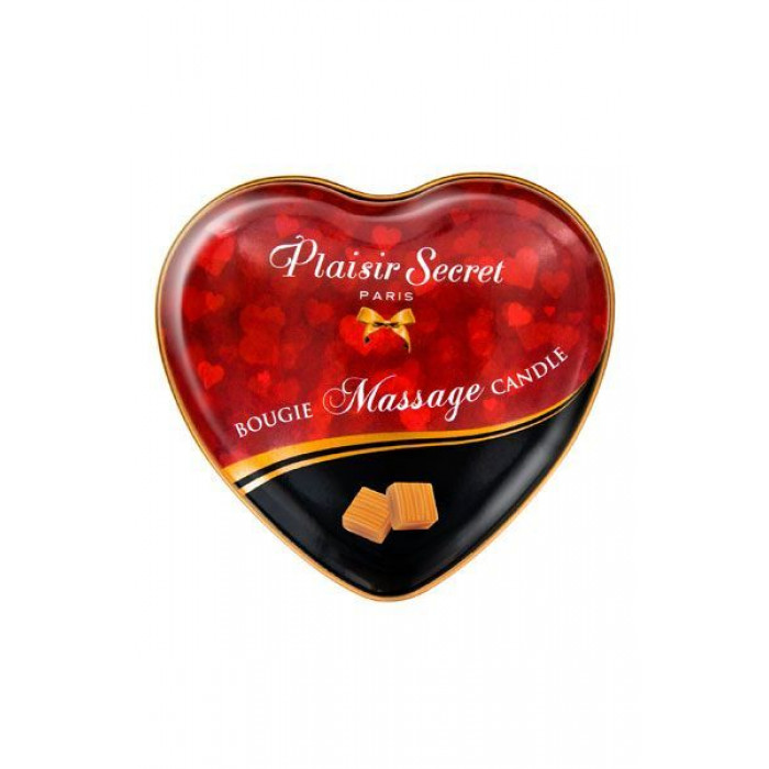 Масажна свічка-серце Plaisirs Secrets Caramel (35 мл)