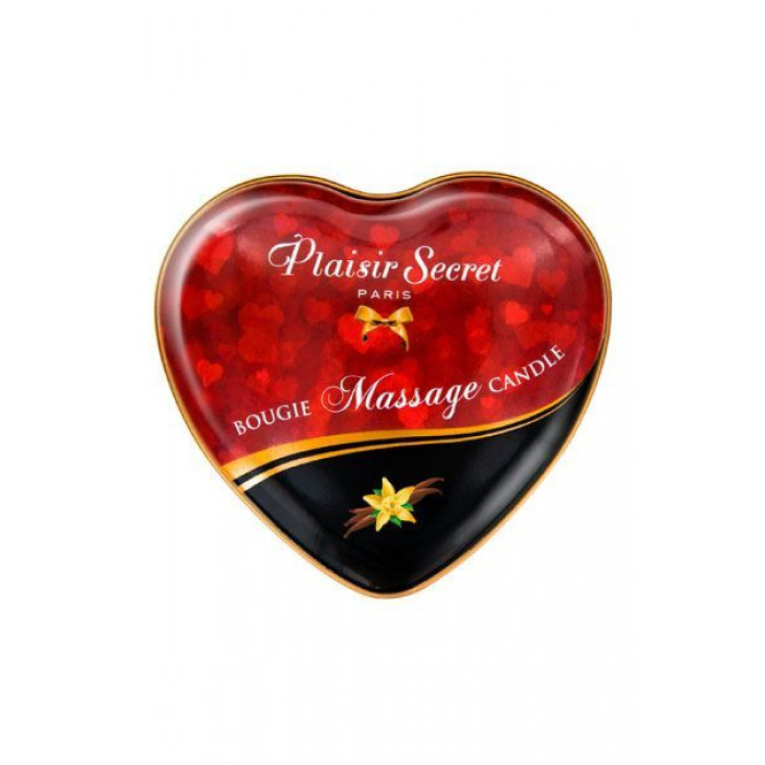 Масажна свічка-серце Plaisirs Secrets Vanilla (35 мл)