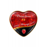 Масажна свічка серце Plaisirs Secrets Strawberry (35 мл)