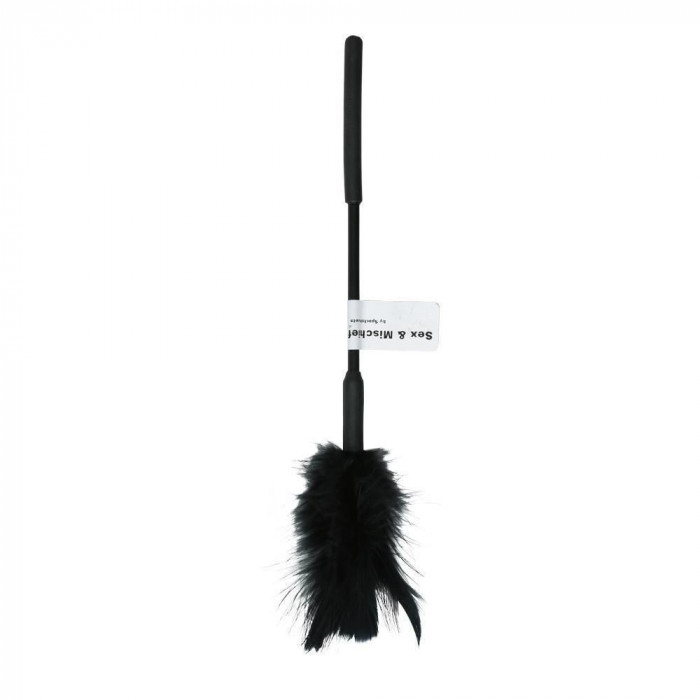 Метелочка-щекоталка Sex And Mischief - Feather Ticklers 7 inch Black, натуральные перья и пух