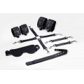 Набор для БДСМ 5 в 1 Feral Feelings BDSM Kit 5 Black, наручники, поножи, крестовина, маска, паддл