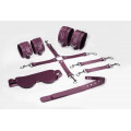Набор Feral Feelings BDSM Kit 5 Burgundy, наручники, поножи, крестовина, маска, паддл