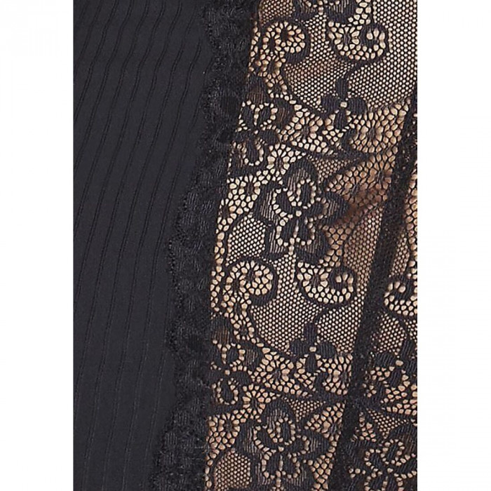 (SALE) Сорочка приталена з чашечками ZOJA CHEMISE black S/M - Passion Exclusive, трусики
