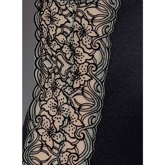 Сорочка приталенная с чашечками MONTANA CHEMISE black XXL/XXXL - Passion Exclusive, трусики