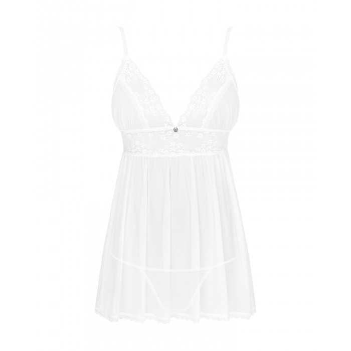 Пеньюар и трусики Obsessive Heavenlly babydoll & thong XS/S