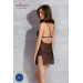 Сорочка Passion DELIENA CHEMISE S/M black, стринги с заниженной талией