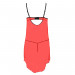 Прозорий пеньюар з відкритими грудьми CHERRY CHEMISE red L/XL - Passion Exclusive, трусики
