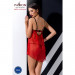 Прозорий пеньюар з відкритими грудьми CHERRY CHEMISE red S/M - Passion Exclusive, трусики