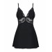 Obsessive 810-BAB-1 babydoll & thong black L/XL