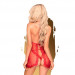 Комплект сорочка у стилі 60-х та трусики з доступом Penthouse - Libido Boost Red L/XL