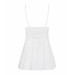 Сатиновий пеньюар з мереживом Obsessive 810-BAB-2 babydoll & thong L/XL, білий, пеньюар, танга