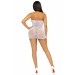 Платье-сетка со стразами Leg Avenue Rhinestone halter mini dress White, открытая спина, one size
