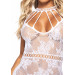 Ажурное платье-сетка Leg Avenue Lace mini dress with cut-outs White, one size