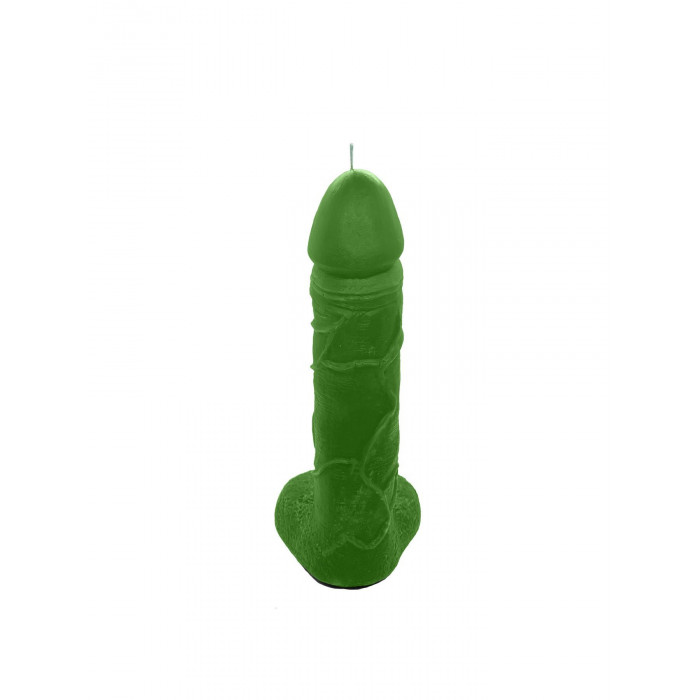 Свеча в виде члена Чистый Кайф Green size L, для возбуждающей атмосферы