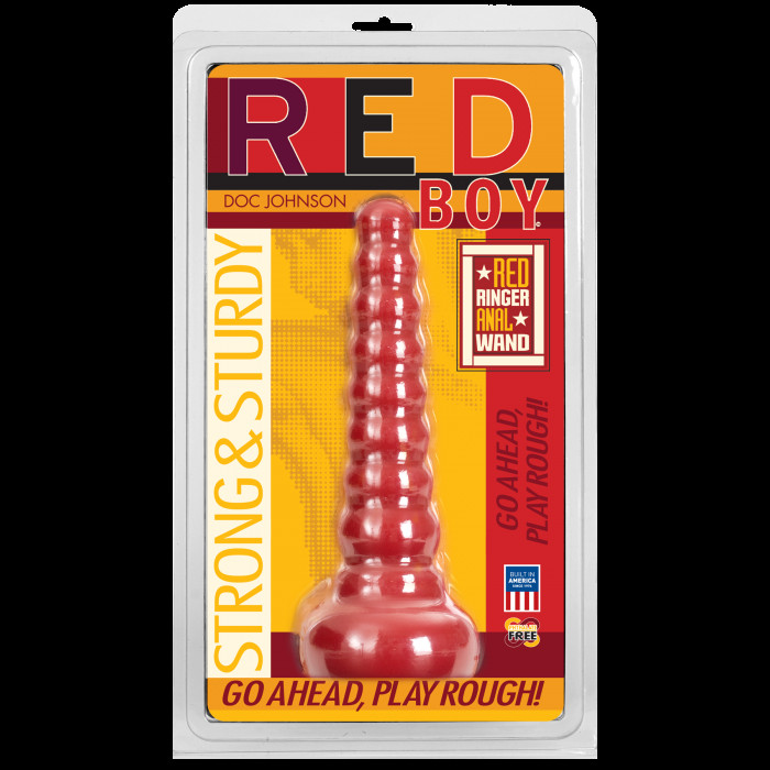 Анальна пробка-втулка Doc Johnson Red Boy - Red Ringer Anal Wand, макс. діаметр 4,5 см