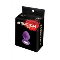 Анальна пробка з кристалом MAI Attraction Toys №47 Purple, довжина 7см, діаметр 2,8 см