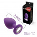 Анальна пробка з кристалом MAI Attraction Toys №49 Purple, довжина 9,5 см, діаметр 4 см