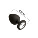 Анальна пробка з кристалом MAI Attraction Toys №49 Black (м'ята упаковка)