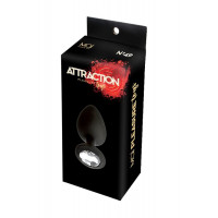 Анальна пробка з кристалом MAI Attraction Toys №49 Black (м'ята упаковка)